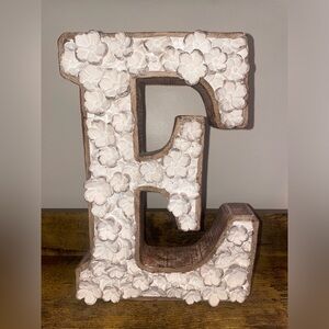 Floral Letter “E” Decor